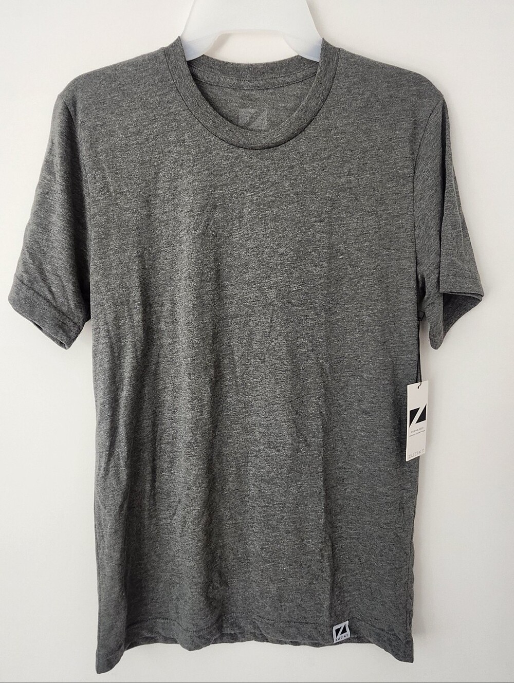 Zueike Mens Grey Athletic Crewneck T-Shirt Size SM